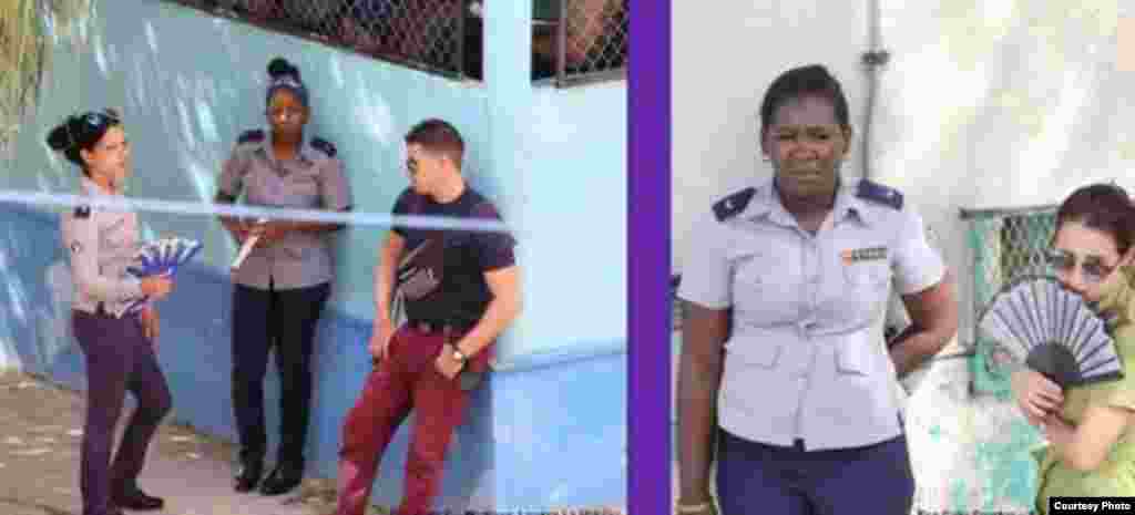 Oficiales de la Seguridad del Estado y la policía lideran operativos contra las Damas de Blanco. (Foto de Angel Moya).