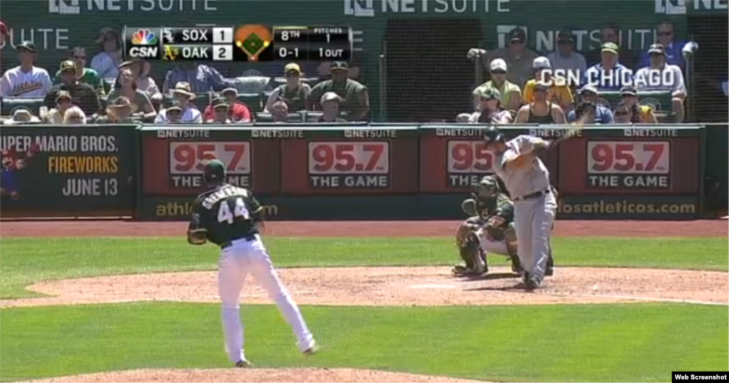 José "Pito" Abreu conectó el miércoles su decimoquinto jonrón; un grand slam.