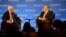 El secretario de Estado, Mike Pompeo, conversa con el presidente del Club Económico de Washington D.C, David Rubenstein.
