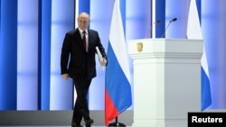El presidente ruso Vladimir Putin el 21 de febrero de 2023. (Reuters/Sputnik/Ramil Sitdikov).