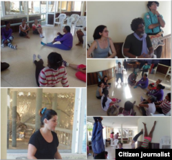 Reporta Cuba. Damas en el taller "Playback". Foto: Amauri Pacheco.