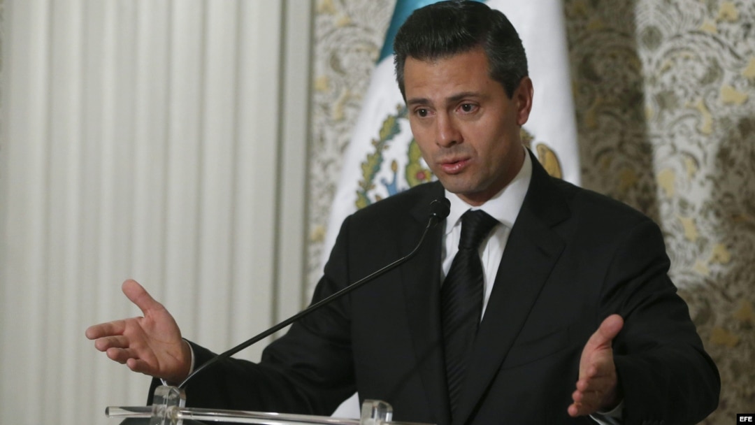 Presidente de México, Enrique Peña Nieto, durante la rueda de prensa ofrecida en Roma