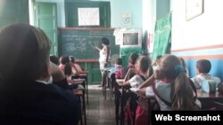Escuela primaria en Cuba. 