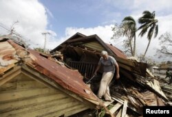 Daminificados del ciclón Sandy Cuba, October 26, 2012