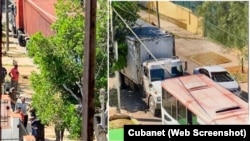 El momento del desalojo. (Fotos: Cubanet)