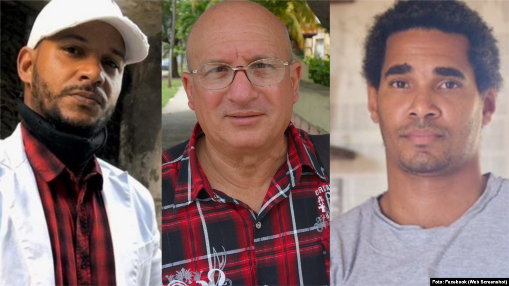 Presos políticos cubanos Maykel Castillo, Féliz Navarro y Luis Manuel Otero Alcántara