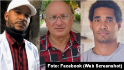 Presos políticos cubanos Maykel Castillo, Féliz Navarro y Luis Manuel Otero Alcántara