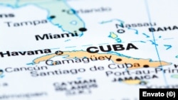 Un mapa revela la cercanía entre Cuba y los Estados Unidos.