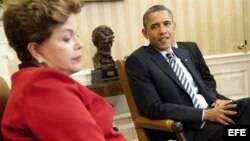 Obama y Rousseff en la Casa Blanca