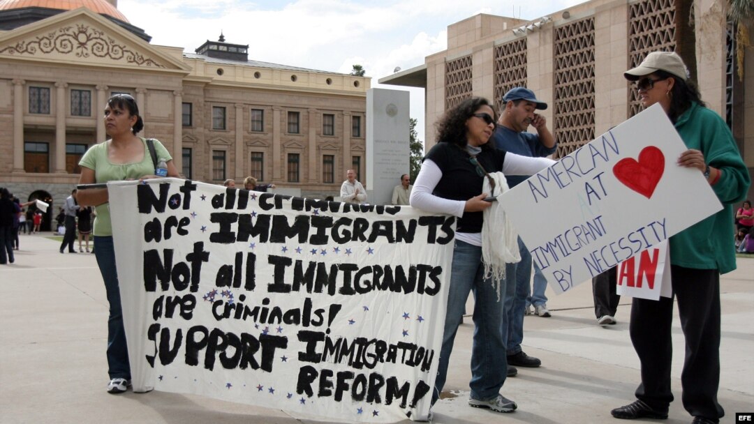 Manifestación a favor de la inmigración 