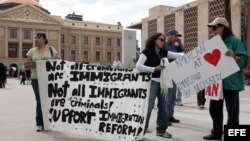 Manifestación a favor de la inmigración 