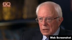 El senador demócrata Bernie Sanders hizo la declaración en el programa de CBS "60 Minutes".