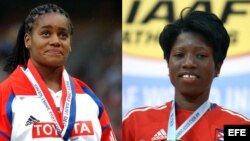 Combinación de fotografías de Yipsi Moreno y Yargelis Savigne.