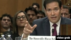 El secretario de Estado en una audiencia sobre Venezuela en el Comité de Exteriores del Senado de los Estados Unidos.