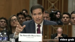 El secretario de Estado en una audiencia sobre Venezuela en el Comité de Exteriores del Senado de los Estados Unidos.