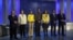 (i-d) Los candidatos a la presidencia de Brasil, Levy Fidelix, Dilma Roussef, Marina Silva, Eduardo Jorge, Luciana Genro, Aecio Neves y Pastor Everaldo posan para la foto antes del último debate hoy, jueves 2 de octubre de 2014, en la TV Globo en Rìo de J