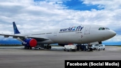 Un avión de la aerolínea española World2Fly.