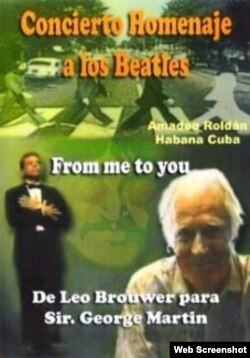 Carátula del DVD con el concierto homenaje a los Beatles y a George Martin en La Habana.