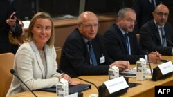 La alta representante de la Unión Europea Federica Mogherini asiste a la reunión en ONU del Grupo de Lima y el Grupo de Contacto Internacional sobre Venezuela. 