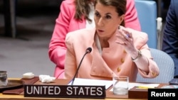 La embajadora Tammy Bruce, representante adjunta de Estados Unidos ante las Naciones Unidas, interviene en una reunión del Consejo de Seguridad en la sede de la ONU en Nueva York, Estados Unidos, el 21 de mayo de 2026. REUTERS/Eduardo Munoz