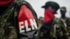 Insignia del ilegal Ejército de Liberación Nacional colombiano, ELN. (Luis Robayo / AFP).