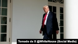 El presidente de los Estados Unidos Donald J. Trump en la Casa Blanca.