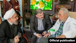 Fidel Castro recibió en su casa al presidente de Irán Hassan Rohani.