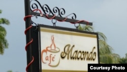 Café Macondo, en La Habana.