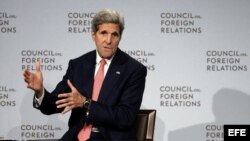 El secretario de Estado estadounidense John Kerry, en el Consejo de Relaciones Internacionales en New York.