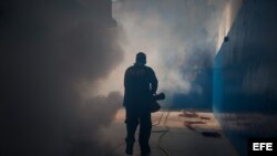 Venezuela labores de fumigación para eliminar criaderos de mosquito. 