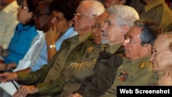 Parte de la cúpula militar cubana