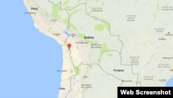 Mapa de Google muestra ubicación de Colchane.