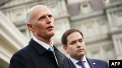 Senadores Rick Scott y Marco Rubio, ambos de la Florida.