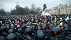 Protestas en Rusia para la liberación del opositor político Alkesei Navalny