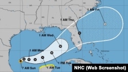 Pronóstico de la trayectoria de Milton. (NHC)