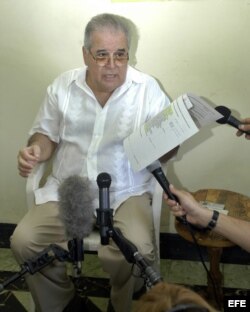 El disidente cubano Elizardo Sánchez, de la Comisión Cubana de Derechos Humanos y Reconciliación Nacional.