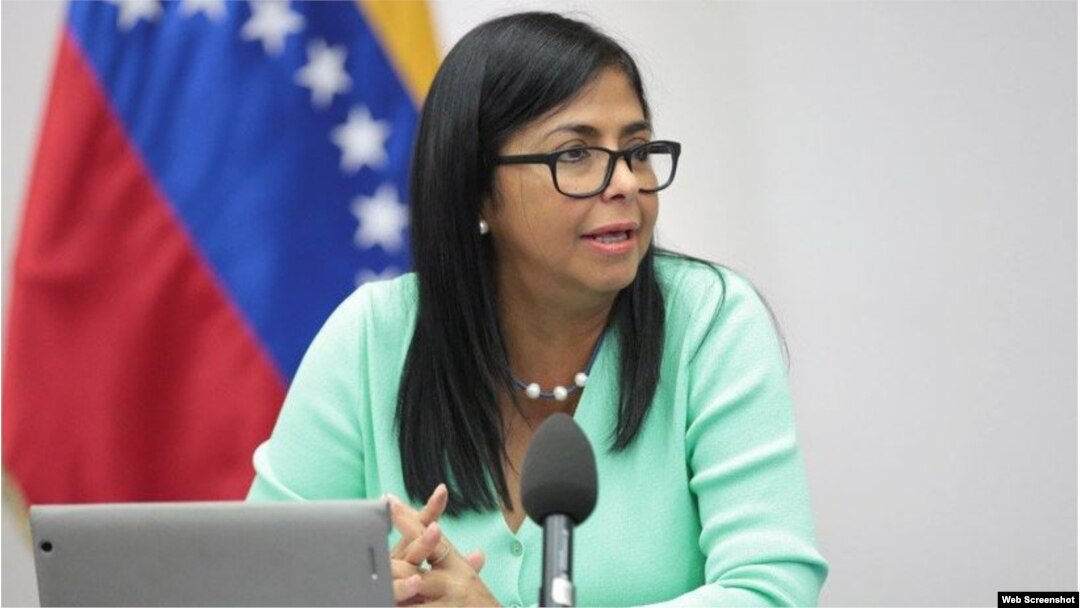 Delcy Rodríguez, vicepresidenta del régimen de Nicolás Maduro (Archivo).
