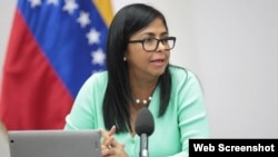 Delcy Rodríguez, vicepresidenta del régimen de Nicolás Maduro (Archivo).