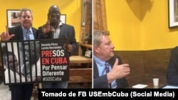 Imágenes del encuentro entre el embajador Hammer y Antúnez.