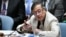 El presidente de Colombia Gustavo Petro habla ante el Consejo de Seguridad de la ONU, este miércoles, 10 de junio, en New York. 