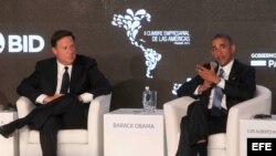 El presidente de Estados Unidos, Barack Obama, habla junto a su homólogo de Panamá, Juan Carlos Varela.