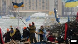 Barricadas en Kiev, Ucrania