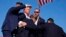 El expresidente Donald Trump, tras el atentado del 13 de julio de 2024. (AP/Evan Vucci).
