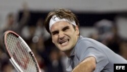 Fotografía de archivo del tenista suizo Roger Federer. EFE/Michael Reynolds. 