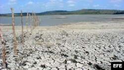 Represa en la oriental provincia de Camagüey, una de las zonas más afectadas por la sequía.