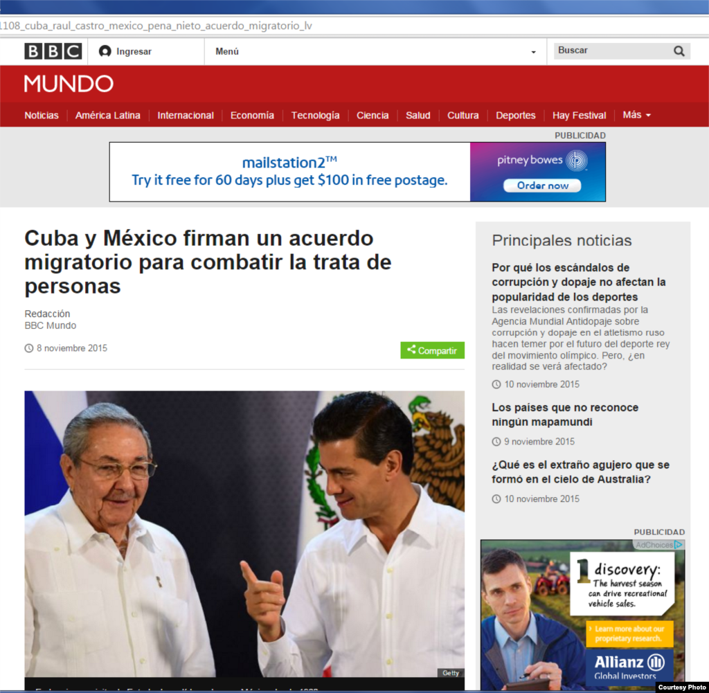 Encuentro de Raúl Castro y el presidente mexicano Enrique Peña Nieto. Según BBC Mundo, no se sabe si el nuevo acuerdo cambiaría las cosas significativamente.