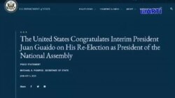 Estados Unidos reaccionó frente a reelección de Juan Guaidó