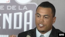 El jardinero derecho de los Marlins de Miami Giancarlo Stanton. Foto de archivo.