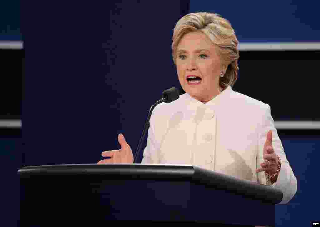 La candidata a la presidencia de EEUU por el partido Demócrata Hillary Clinton