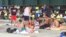 Albergue para los cubanos, en una escuela del poblado de La Cruz. Foto: Claudio Castillo, Martí Noticias.